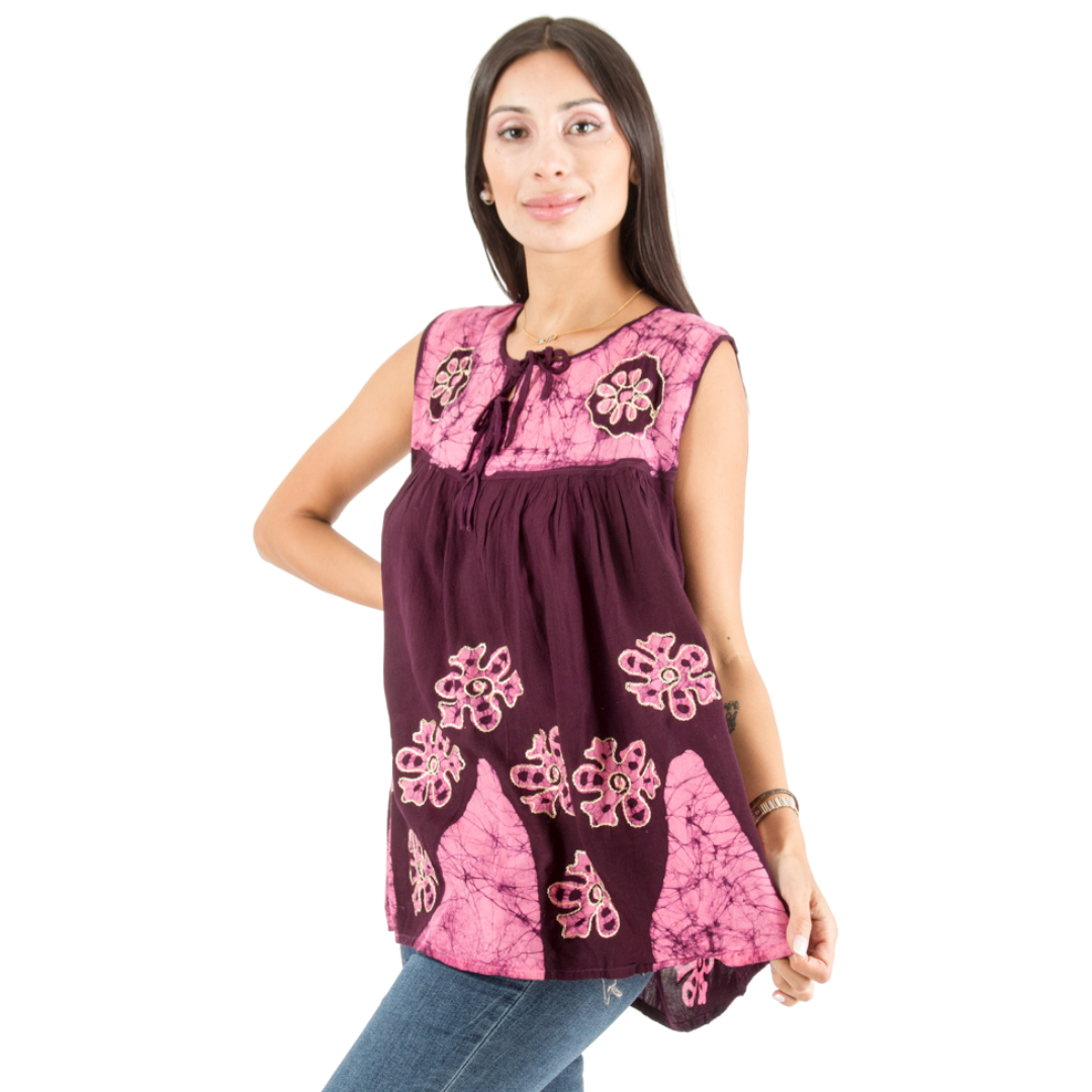 Blusa Chandri Morada con Rosada