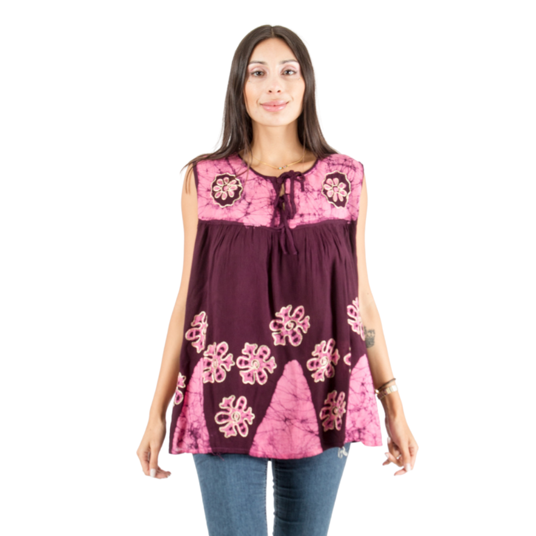 Blusa Chandri Morada con Rosada