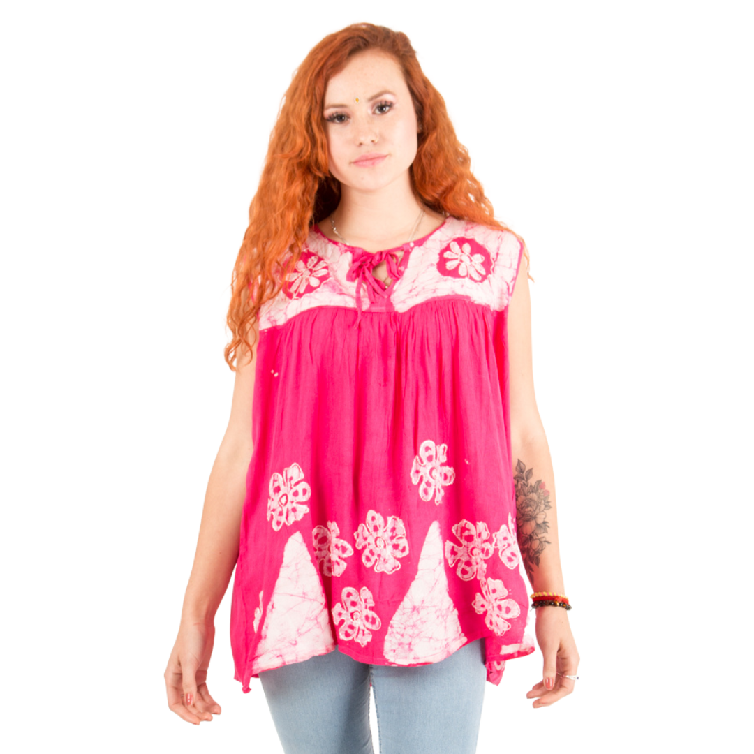 Blusa Chandri Rosado con Blanco