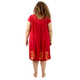 Vestido Dinu Rojo con Amarillo