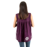 Blusa Chandri Violeta con Blanco