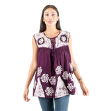 Blusa Chandri Violeta con Blanco