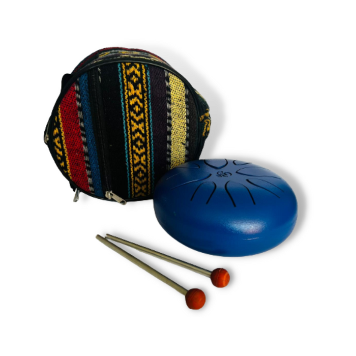 Hand Drum Tambor Azul Chico — Rincón Himalaya