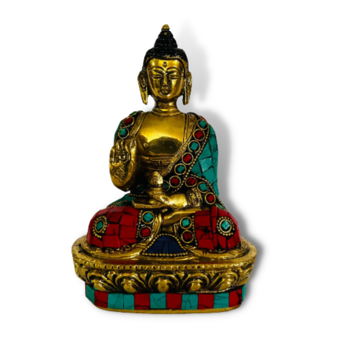 Budda de Bronce y Piedras Mediano