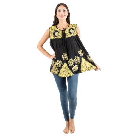 Blusa Chandri Negro con Verde