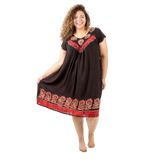 Vestido Dinu Negro con Rojo