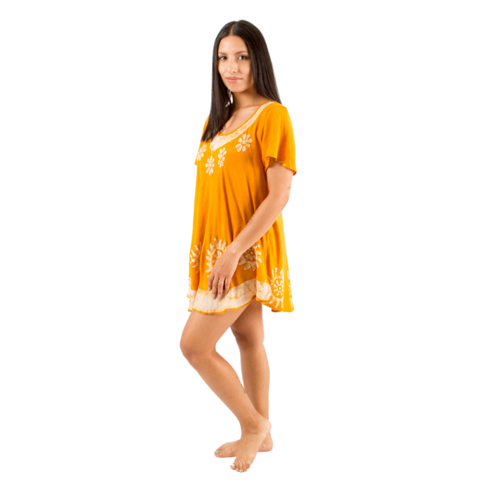 Blusa/Vestido Deepti Amarillo con Blanco