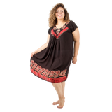 Vestido Dinu Negro con Rojo