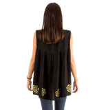 Blusa Chandri Negro con Verde