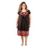 Vestido Dinu Negro con Rojo