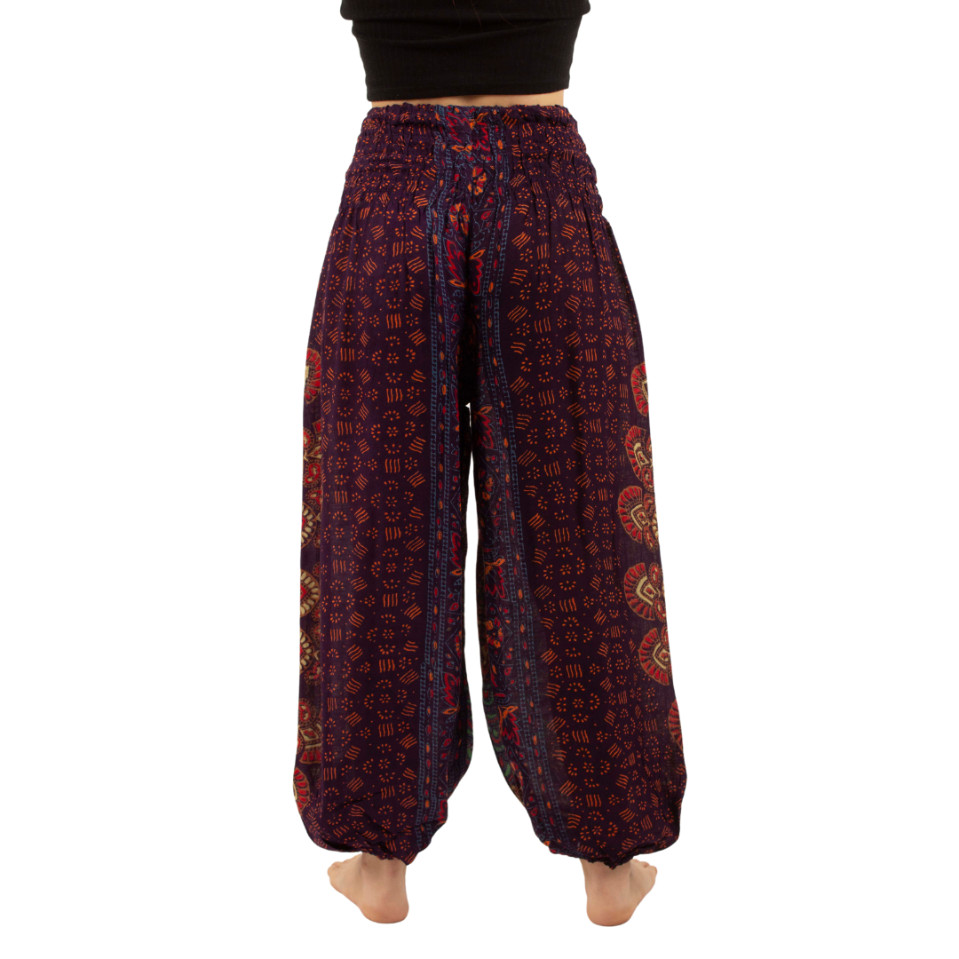 Pantalón Usha Morado con Naranjo