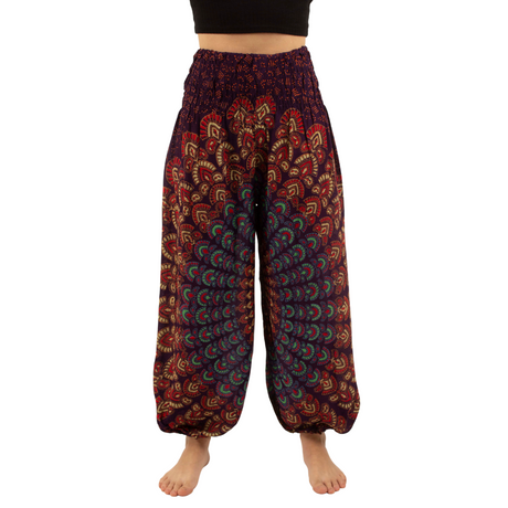 Pantalón Usha Morado con Naranjo