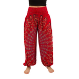 Pantalon Usha Rojo con Verde