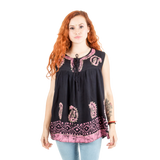 Blusa Dayita Negro con Rosado