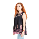 Blusa Dayita Negro con Rosado