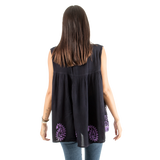 Blusaa Dayita Negro con Morado