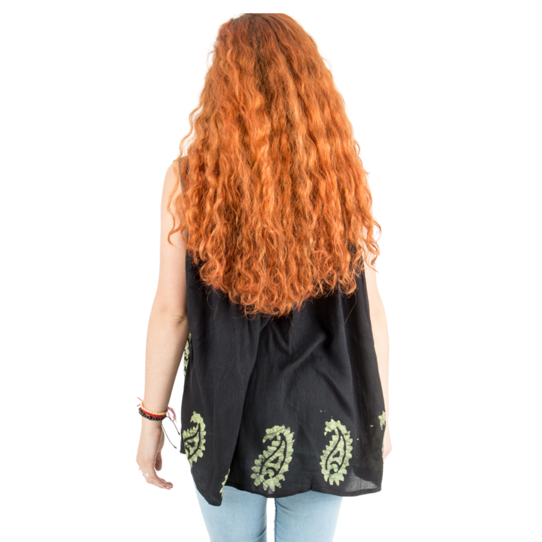 Blusa Dayita Negro con Verde