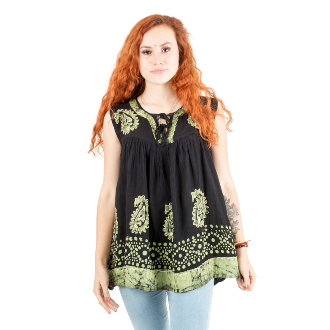 Blusa Dayita Negro con Verde