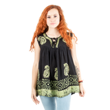 Blusa Dayita Negro con Verde