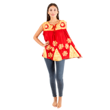 Blusa Chandri Rojo con Amarillo