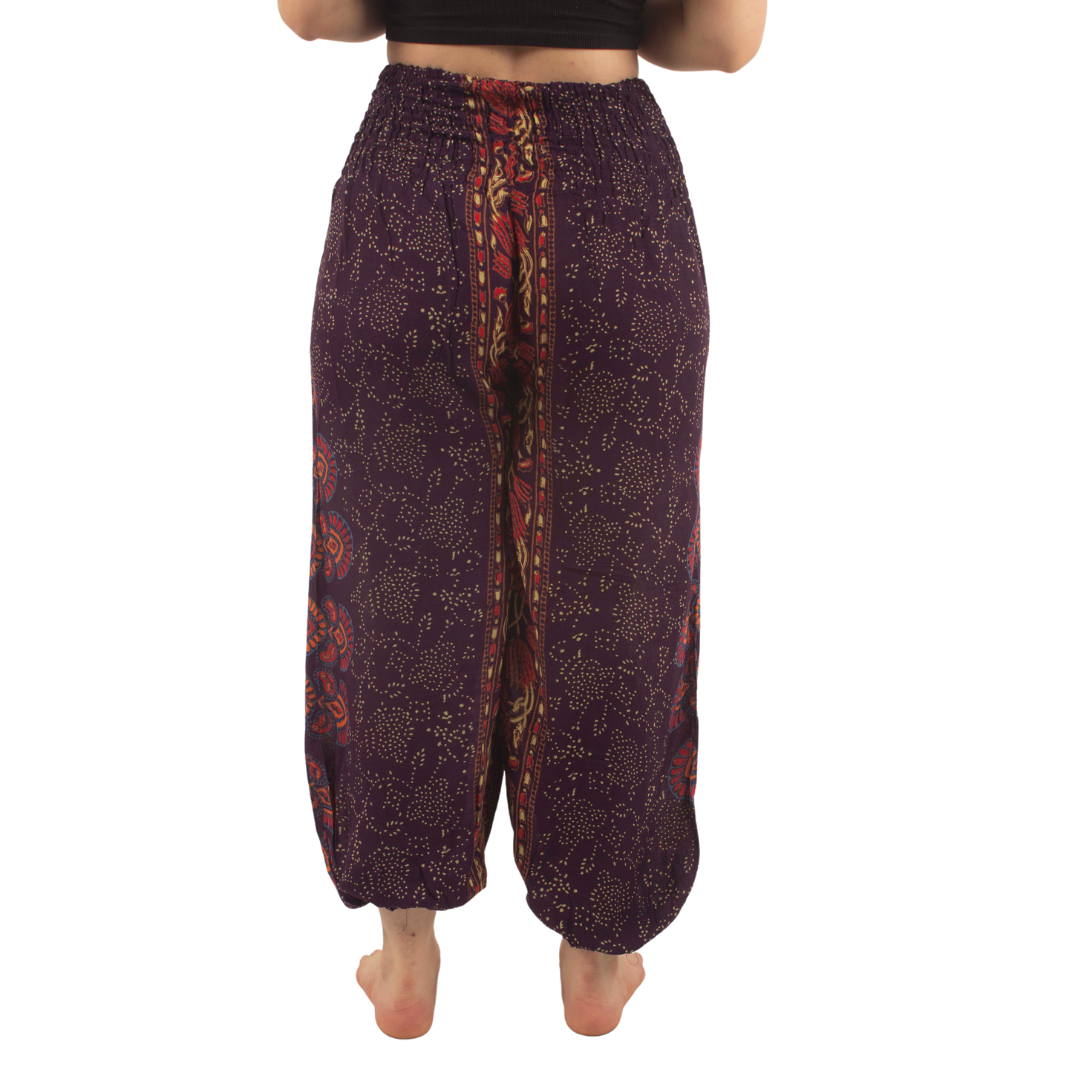 Pantalon Priya Morado conAmarillo