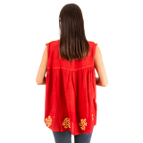 Blusa Chandri Rojo con Amarillo