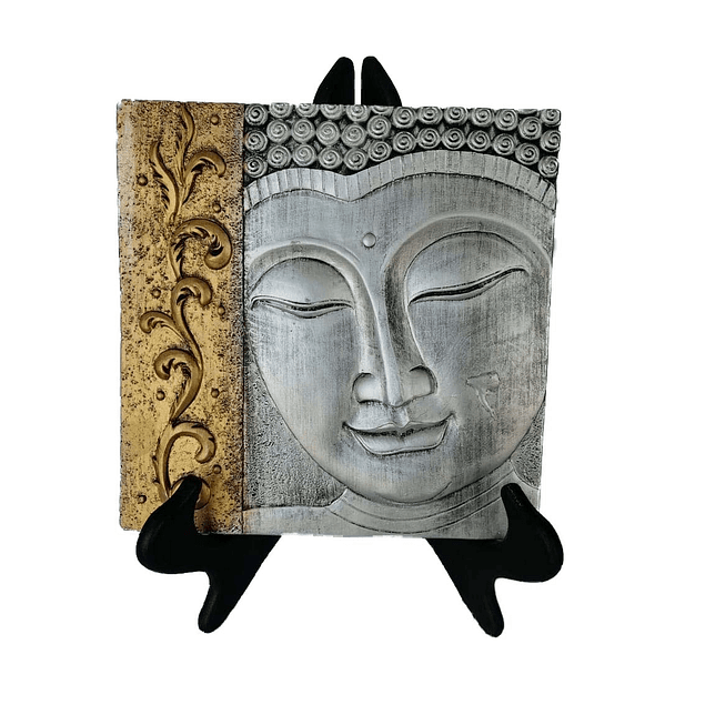 Adorno Cara Budda Silver and Gold
