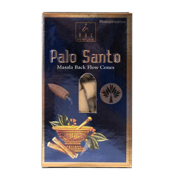 Incienso Cascada Palo Santo 10 Conos - Balaji