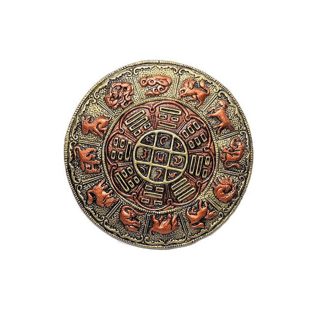 Colgante Metálico - Horóscopo Chino Oro Rosa
