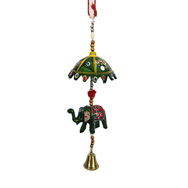 Colgante individual elefante verde chico