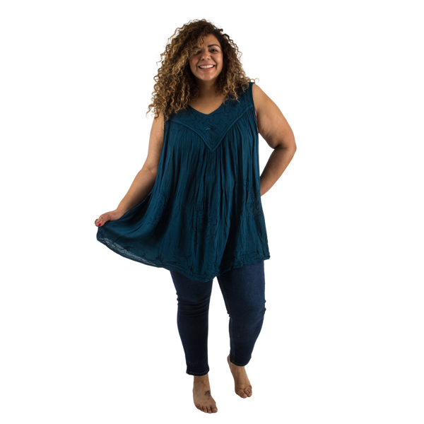 Blusa Vestido Chalani Azul