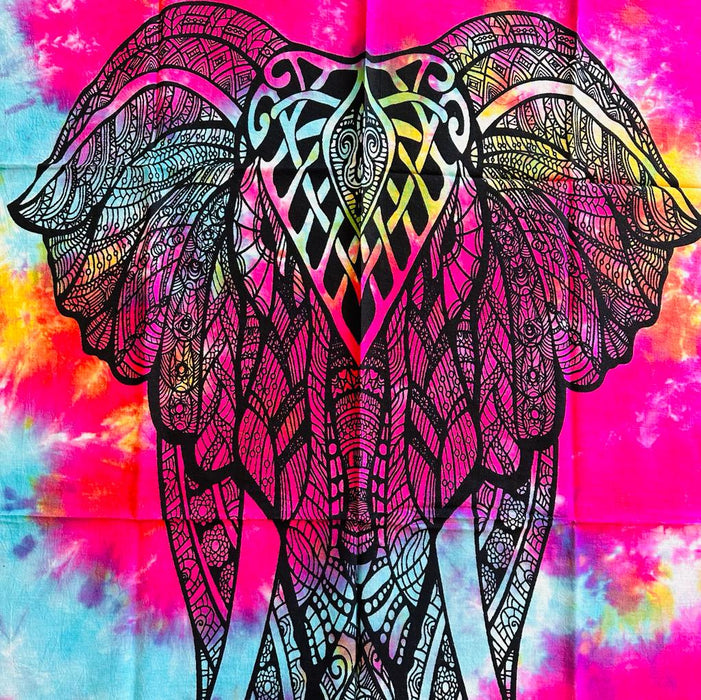 Tapiz Mural Diseño Elefante Multicolor