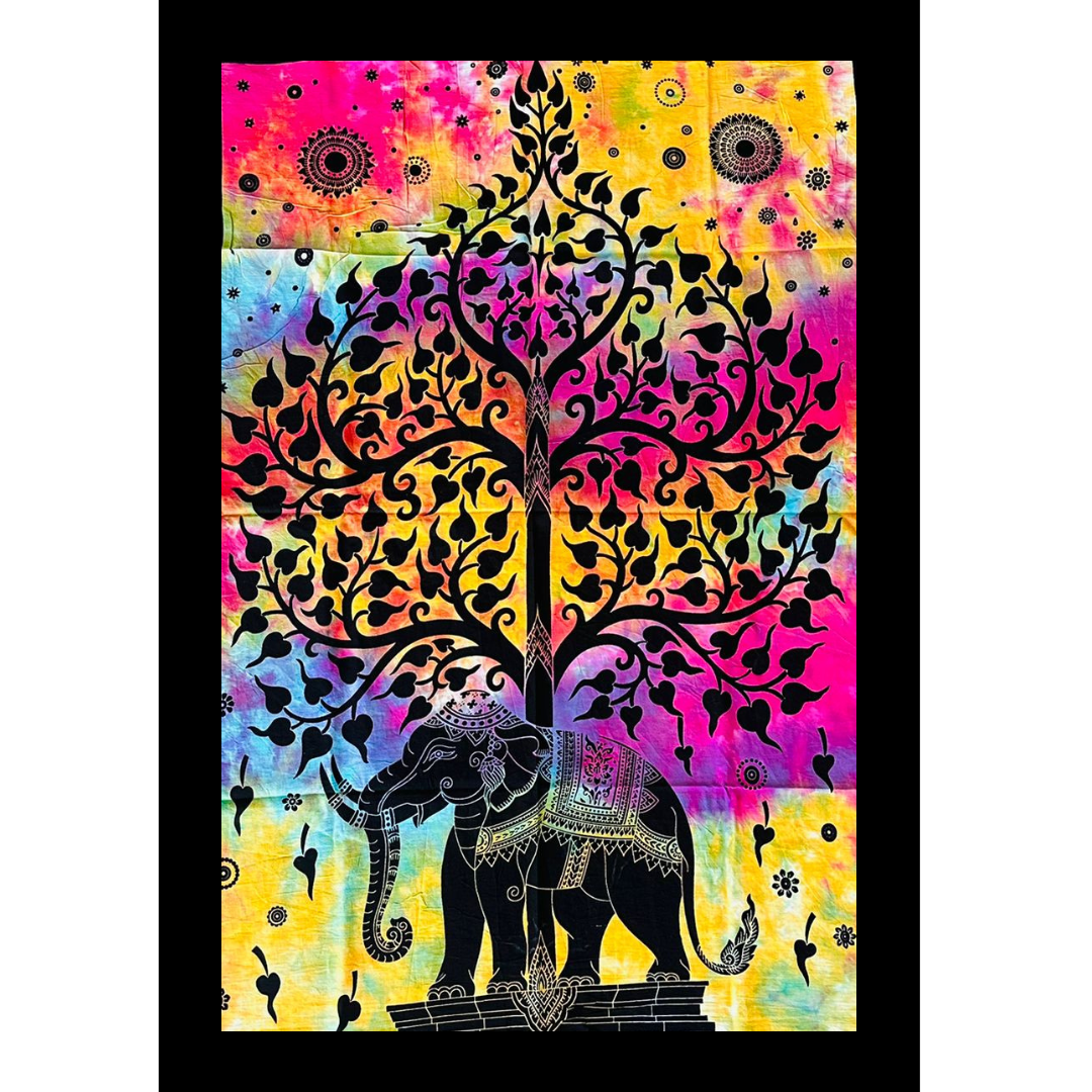 Tapiz Mural Diseño Árbol de la Vida Elefante