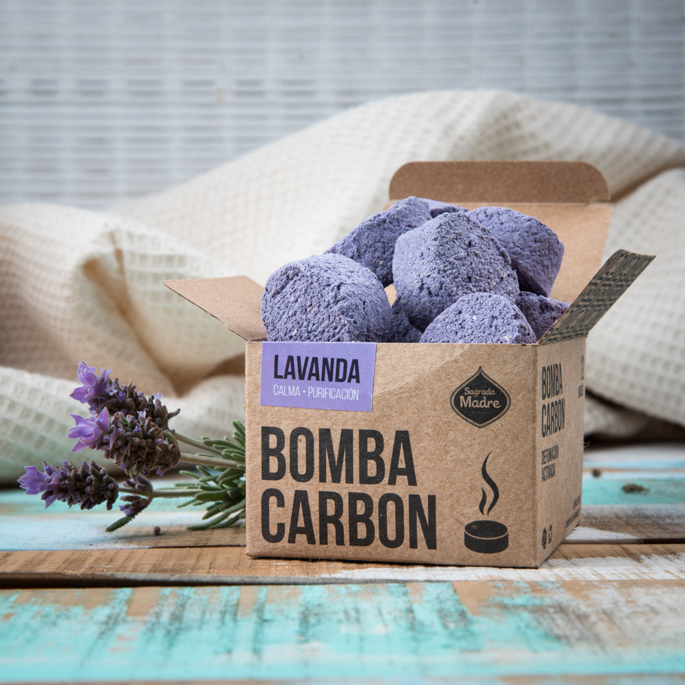 Bomba Carbón Sahumerio Lavanda - Sagrada Madre