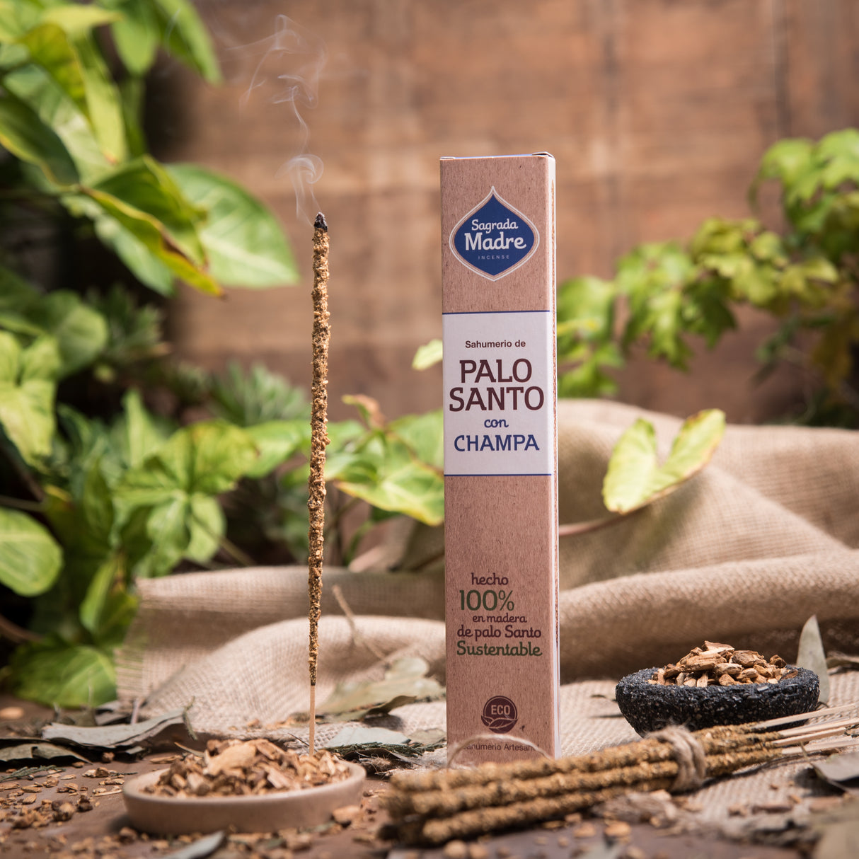 Varilla Sahumerio Palo Santo con Nag Champa - Sagrada Madre