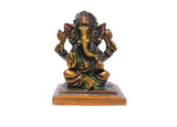 Figura Bronze - Ganesh Cuatro Brazos Corona