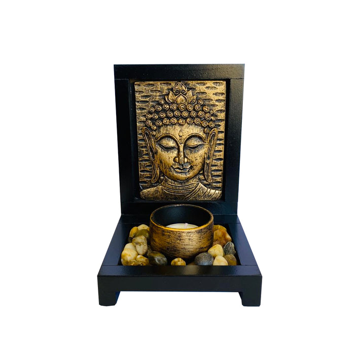Porta vela Buda Gold Mediano