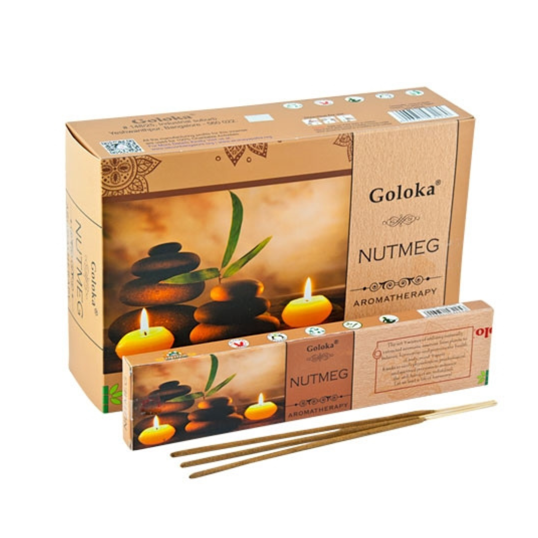 Incienso Natural Nuez Moscada Aromaterapia - Goloka