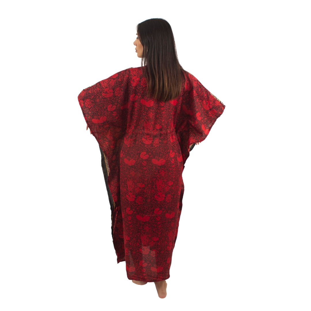 Vestido Kaftan Rojo