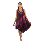 Vestido Kiara Morado con Rosa