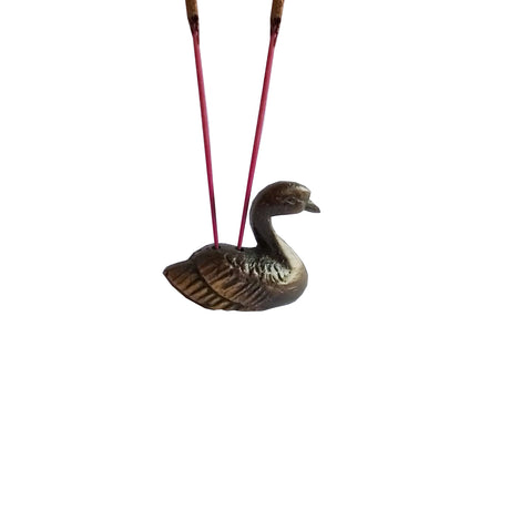 Porta Incienso Cisne Bronce Mini