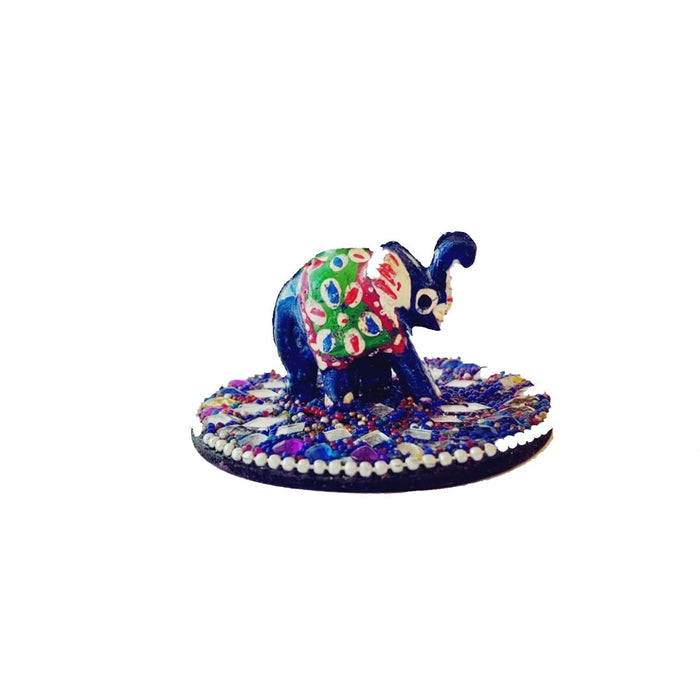 Porta Incienso Elefante con Base Multicolor