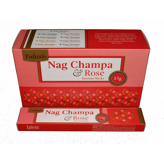 Incienso Natural Nag Champa Rosa - Tulasi