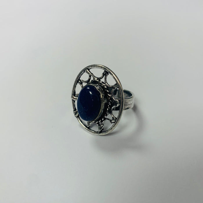 Anillo Oeuf Silver Lapis Lazuli