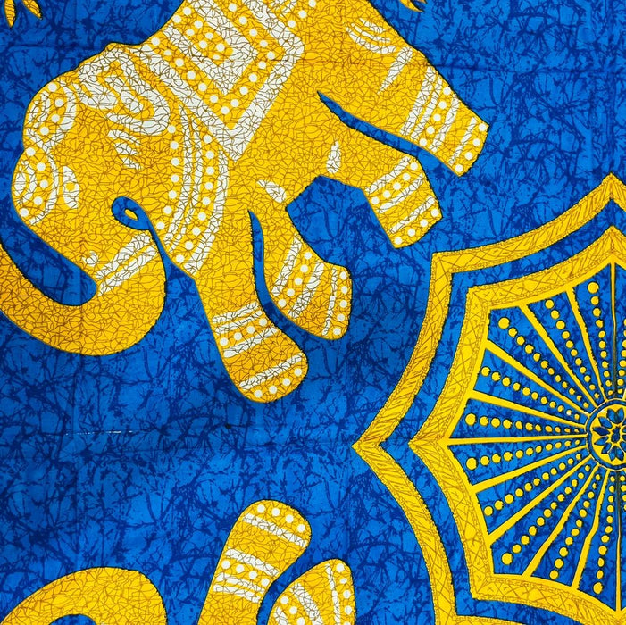 Cubrecama 2 plazas Elefante Yellow Blue