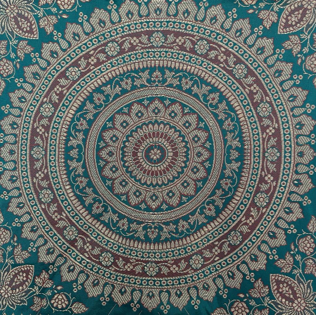 Fundas De Cojín de Satín - Mandala Turquesa