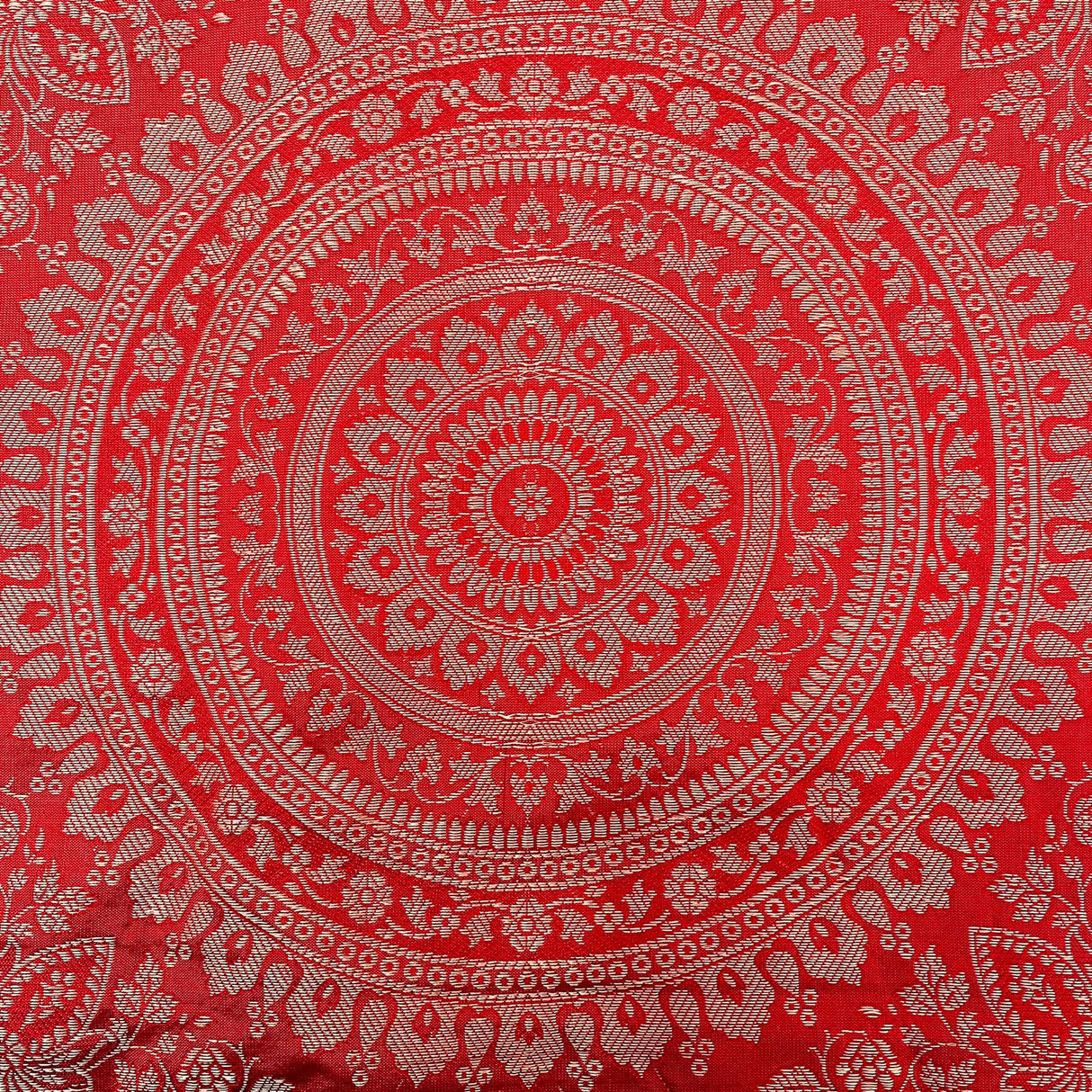 Fundas De Cojín de Satín - Mandala Rojo