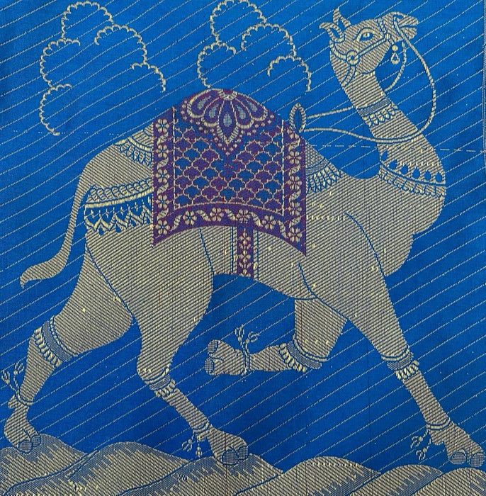 Fundas De Cojín de Satín - Camello Azul