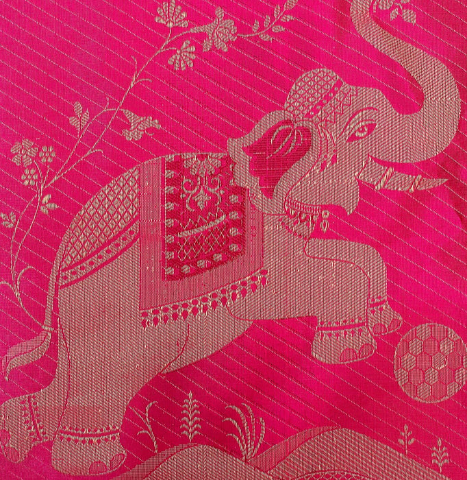 Funda De Cojín de Satín - Elefante rosado