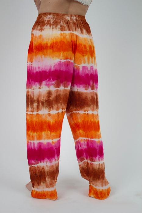 Pantalon Teñido Tricolor Rosado - Naranja